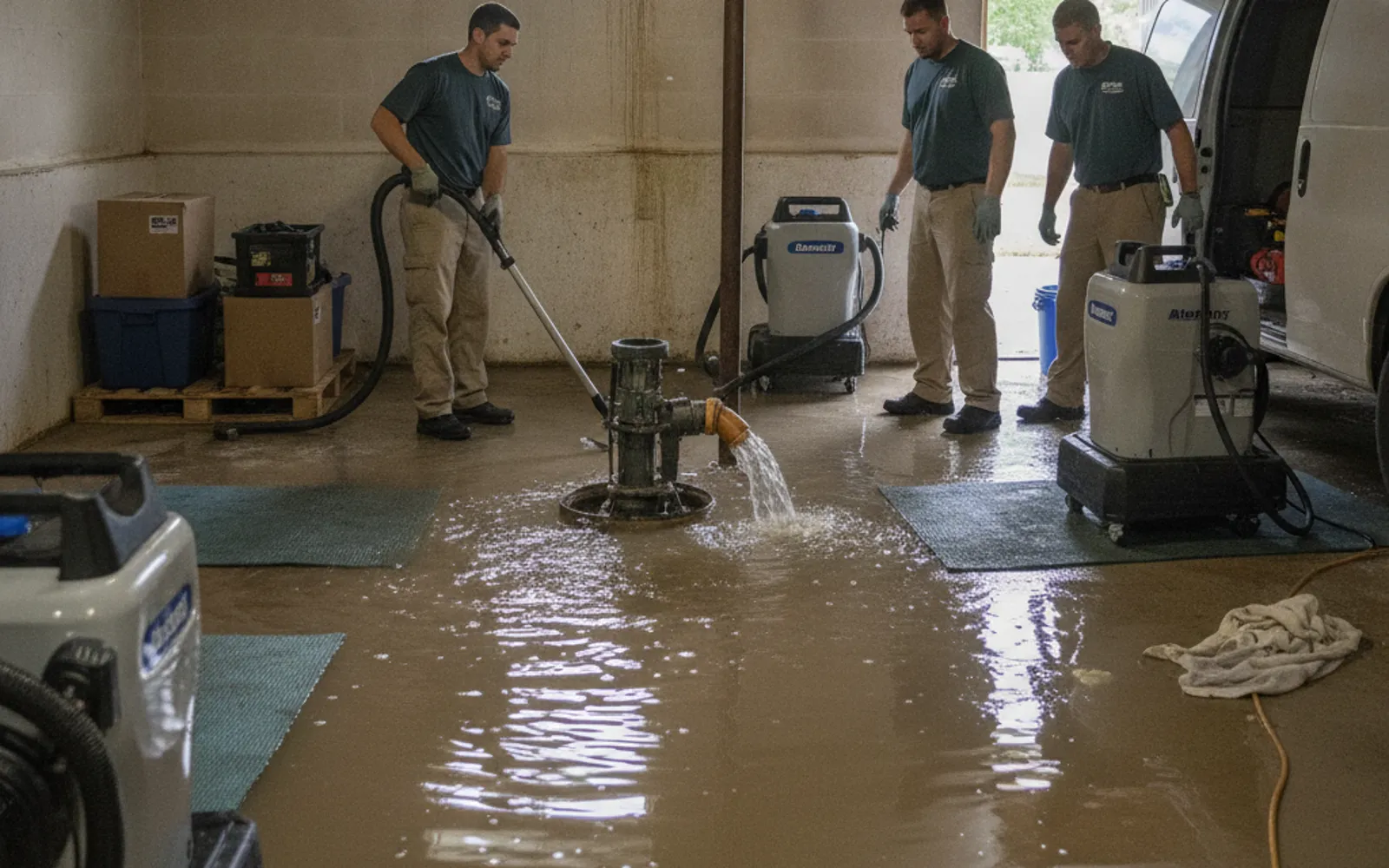 Sump pump backup in a Toledo basement